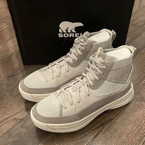 Sorel ONA 503 Knit Mid Moonstone Dove Sneakers NEW